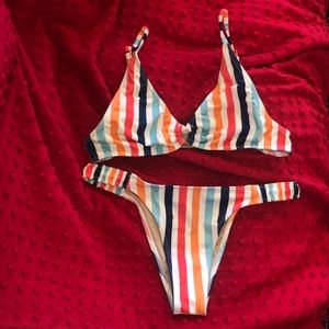 Rainbow Stripe Bikini 🌈